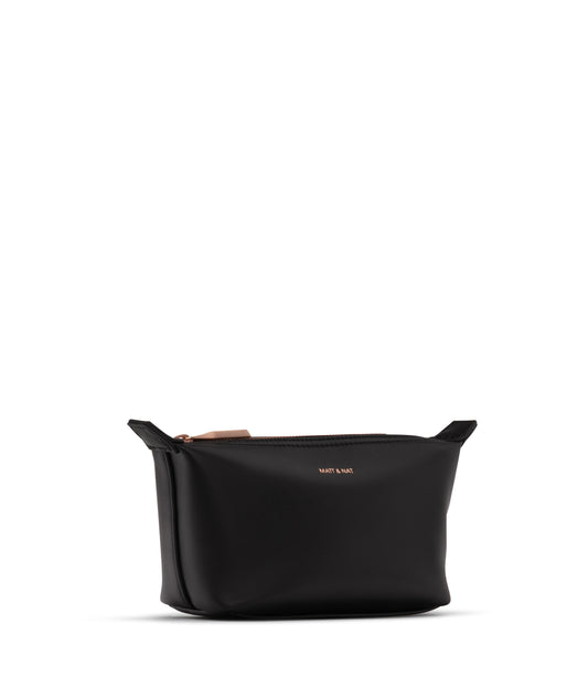 ABBI MINI Vegan Cosmetic Bag - loom | Color: Black - variant::blackr