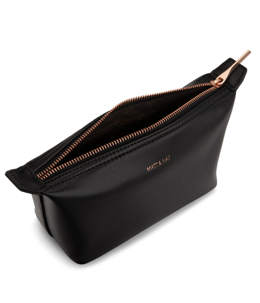 ABBI MINI Vegan Cosmetic Bag - loom | Color: Black - variant::blackr