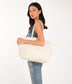 ALLIE Large Vegan Tote Bag - Arbor | Color: White, Beige - variant::macadamia