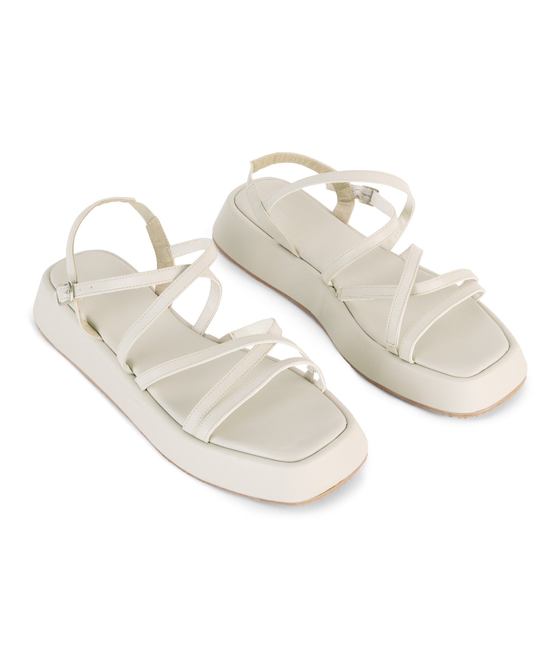 NICCOL Women’s Vegan Sandals | Color: White - variant::off white
