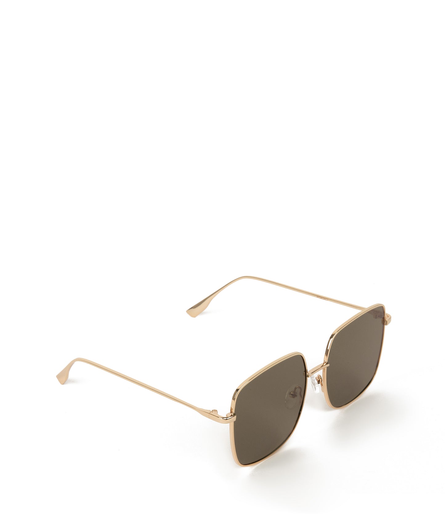 KAYASM Small Square Sunglasses | Color: Gold, Brown - variant::brown