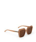 LOIS-2 Recycled Square Sunglasses | Color: White, Brown - variant::nude