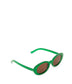 MIELA-2 Recycled Oval Sunglasses | Color: Green, Brown - variant::green