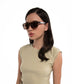 RYLEE Retro Square Sunglasses | Color: Brown - variant::pribro