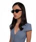 SUMER Black Cat-Eye Sunglasses | Color: Black - variant::smoke