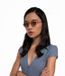 SUZI Oval Sunglasses | Color: White - variant::nude