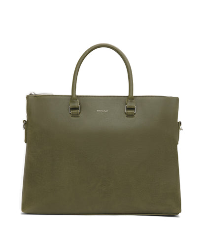 ALBAN Vegan Briefcase - Vintage | Color: Green - variant::olive