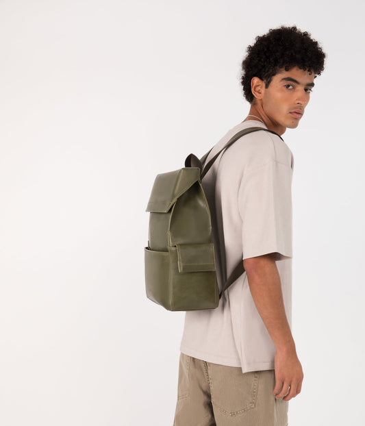 MIKAL Vegan Backpack - Vintage | Color: Green - variant::olive