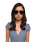 SADIE Metal Aviator Sunglasses | Color: Pink Gold, Blue - variant::rgoblu