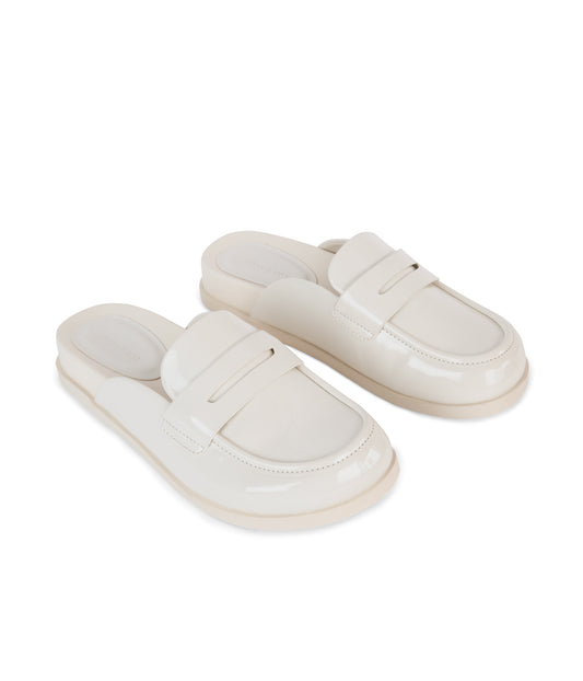 WEIL Women's Vegan Slip On Mules | Color: White - variant::off white