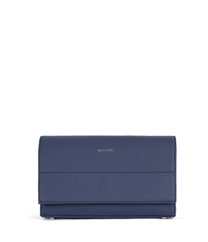 EMI Vegan Crossbody Bag - Grain | Color: Blue - variant::blueberry
