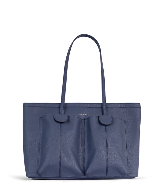 JOS Vegan Tote Bag - Grain | Color: Blue - variant::blueberry