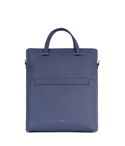 LENNIE Vegan Tote Bag - Grain | Color: Blue - variant::blueberry