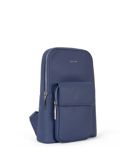 ALLAR Vegan Sling Bag - Grain | Color: Blue - variant::blueberry