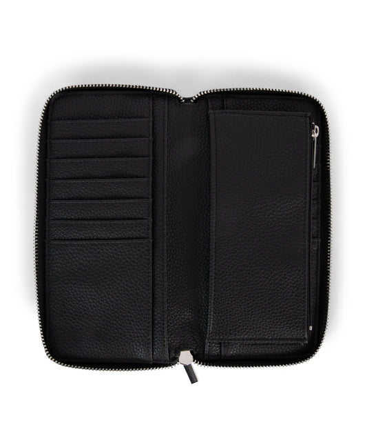 CENTRAL Vegan Wallet - Grain | Color: Black - variant::black