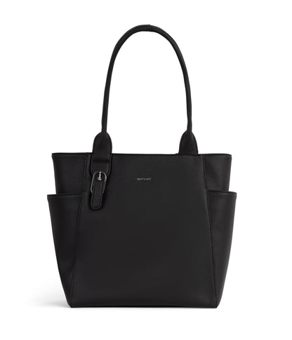 IONA Vegan Tote Bag - Grain | Color: Black - variant::black