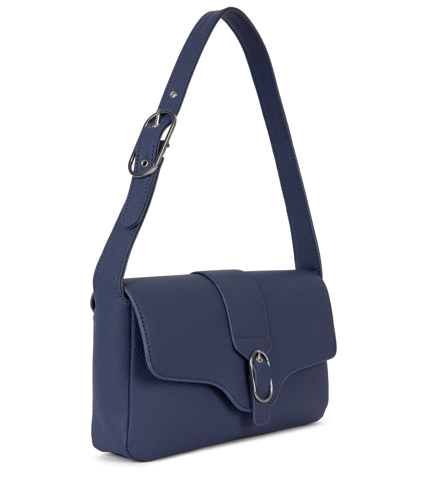 ISABELLE Vegan Shoulder Bag – Grain | Color: Blue - variant::blueberry