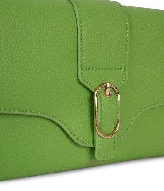 ISABELLE Vegan Shoulder Bag – Grain | Color: Green - variant::peppermint