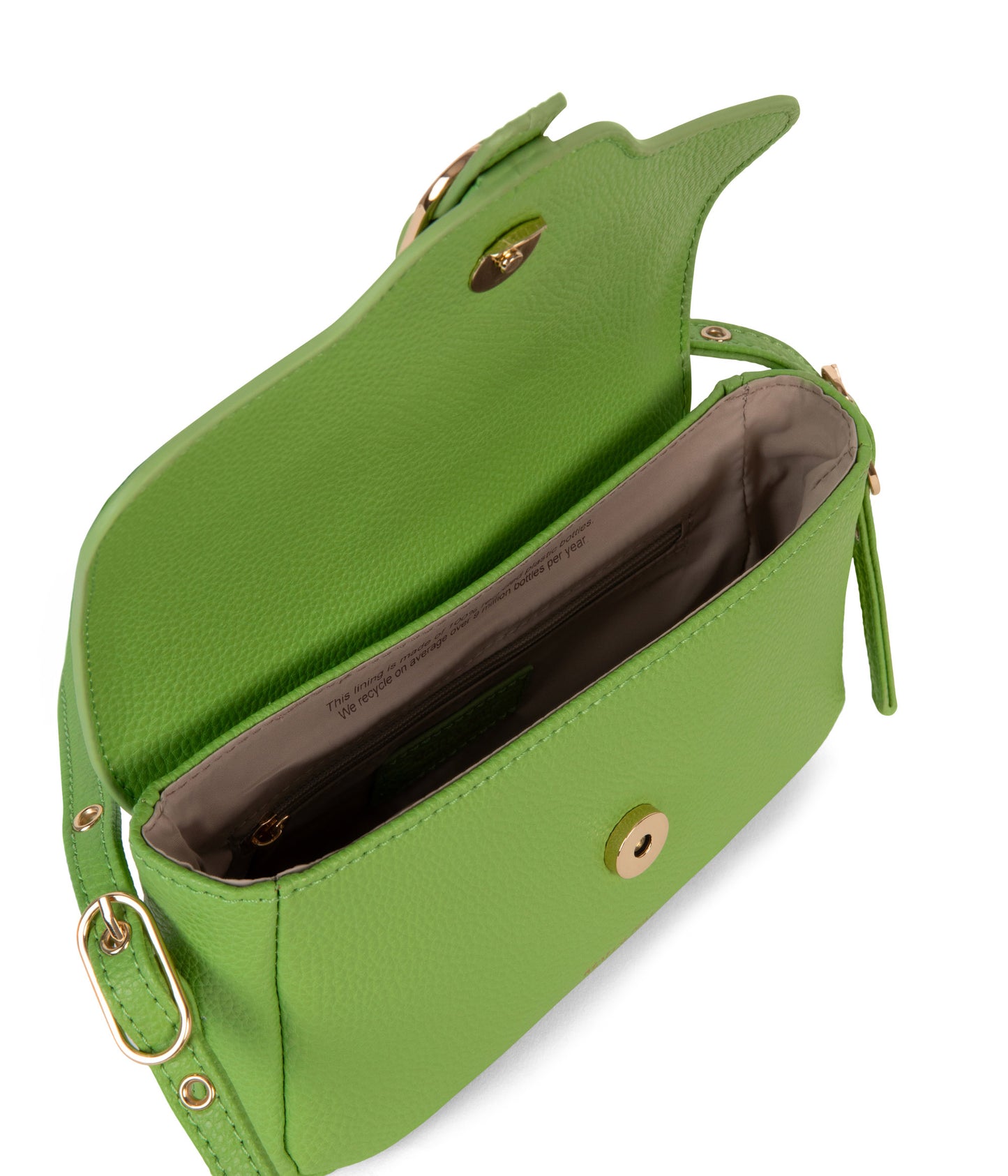 ISABELLE SM Vegan Crossbody Bag – Grain | Color: Green - variant::peppermint