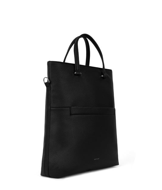 LENNIE Vegan Tote Bag - Grain | Color: Black - variant::black