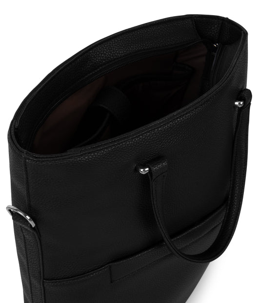 LENNIE Vegan Tote Bag - Grain | Color: Black - variant::black