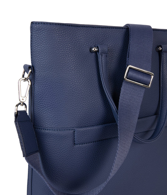 LENNIE Vegan Tote Bag - Grain | Color: Blue - variant::blueberry