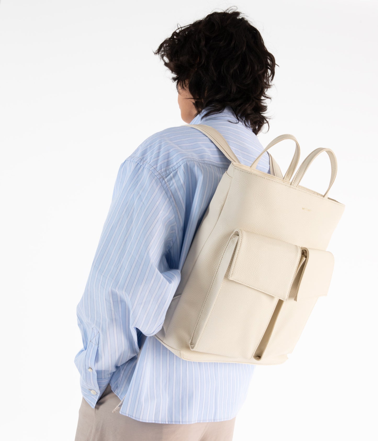 MYRON Vegan Backpack - Grain | Color: Beige - variant::oat