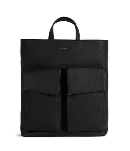 MYRON Vegan Backpack - Grain | Color: Black - variant::black