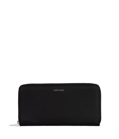 CENTRAL Vegan Wallet - Grain | Color: Black - variant::black