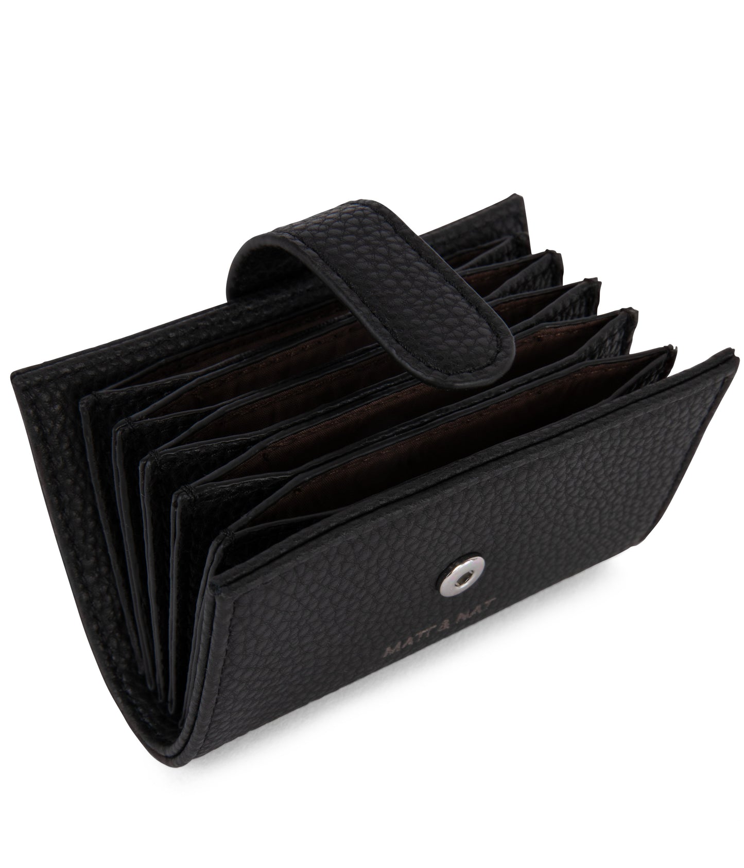 CREPE Vegan Accordion Card Holder – Grain | Color: Black - variant::black