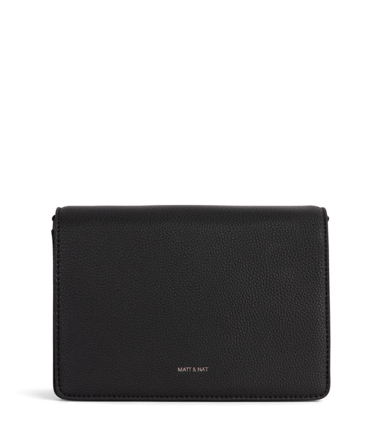 FRANCA Vegan Crossbody Bag - Grain | Color: Black - variant::black