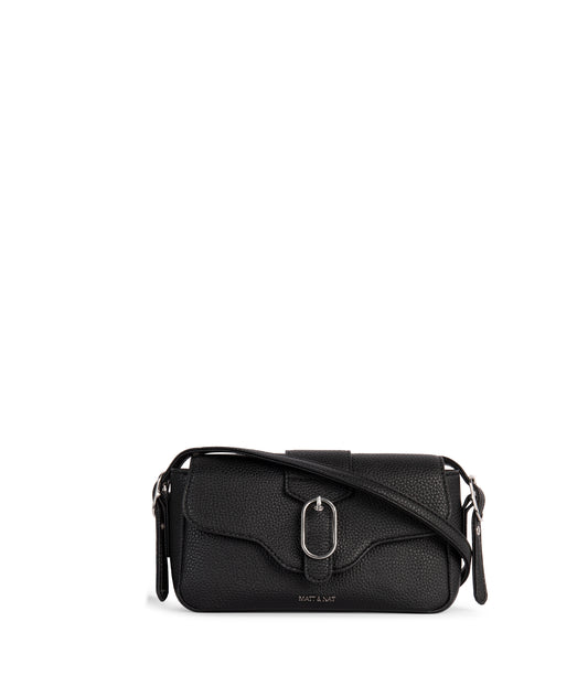 ISABELLE SM Vegan Crossbody Bag – Grain | Color: Black - variant::black