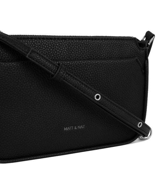 IVY Vegan Crossbody Bag - Grain | Color: Black - variant::black