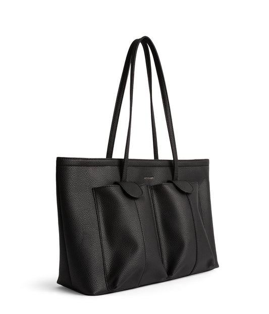 JOS Vegan Tote Bag - Grain | Color: Black - variant::black