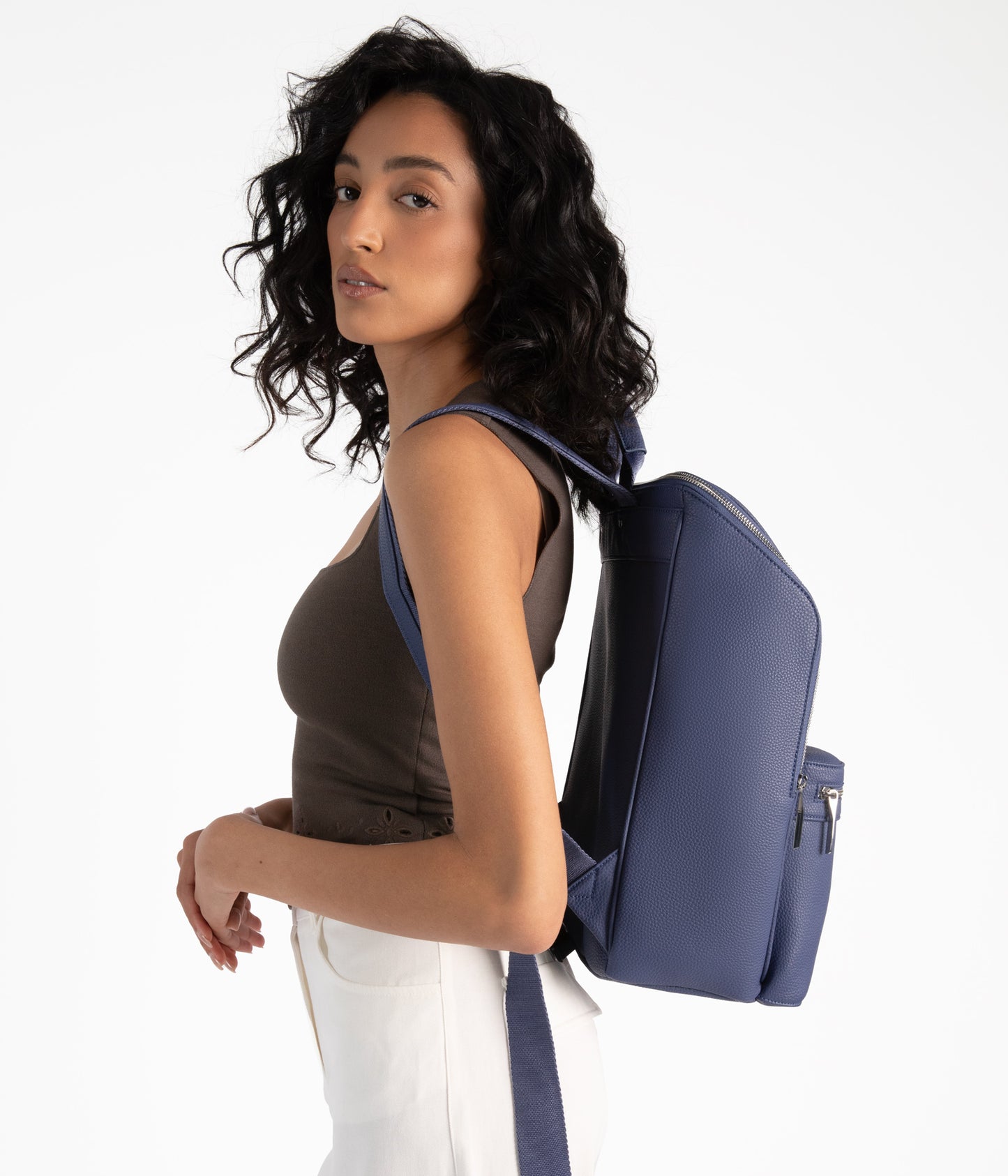 REMI Vegan Backpack – Grain | Color: Blue - variant::blueberry