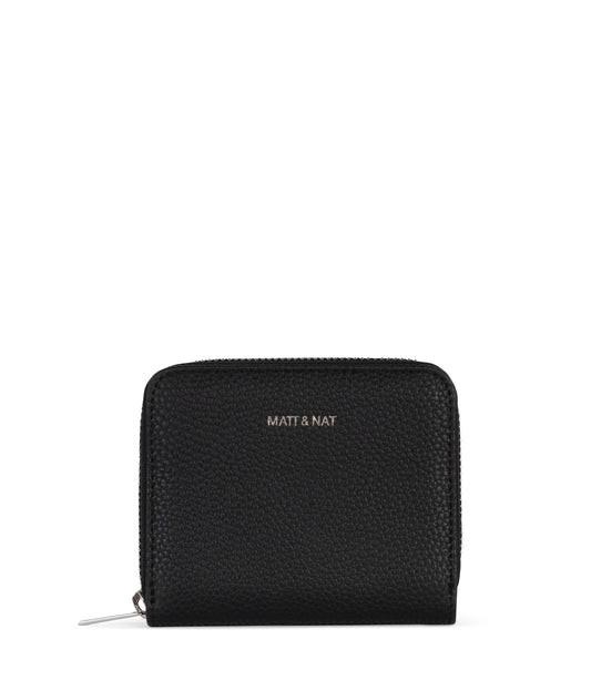 RUE Small Vegan Zip Wallet - Grain | Color: Black - variant::black