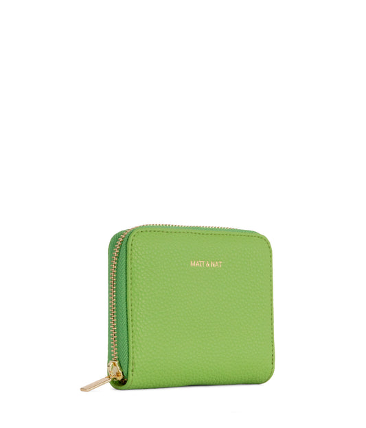 RUE Small Vegan Zip Wallet - Grain | Color: Green - variant::peppermint