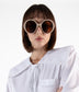 CRYO Oversized Recycled Sunglasses | Color: Beige, White - variant::nude