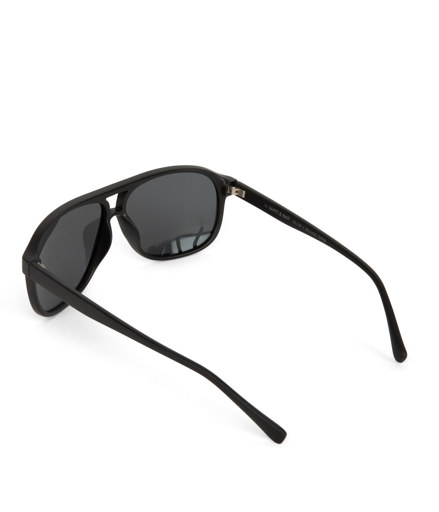 ELLIS-2 Recycled Brown Aviator Sunglasses | Color: Black - variant::smoke