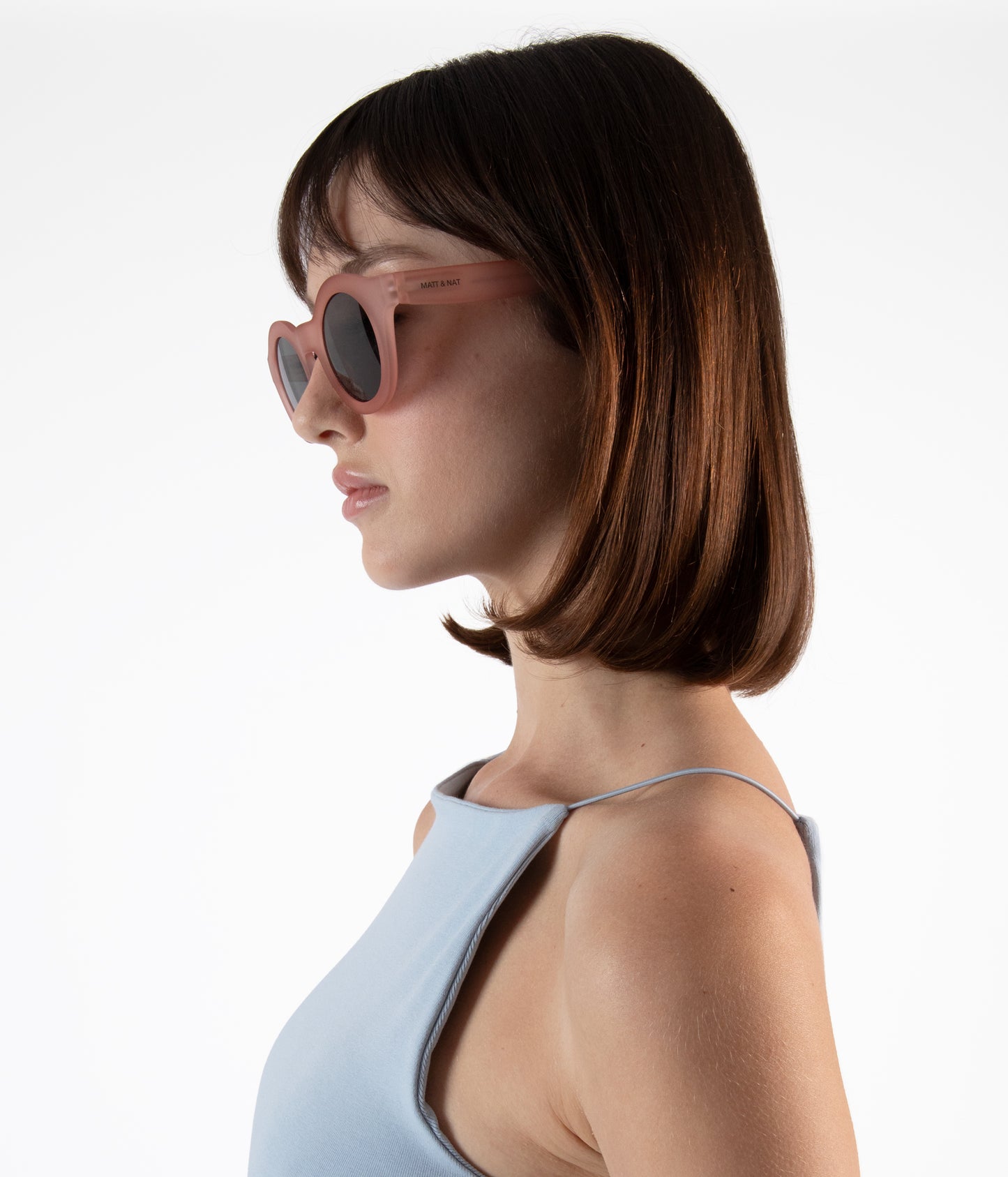 SURIE-2 Recycled Round Sunglasses | Color: White, Grey - variant::white