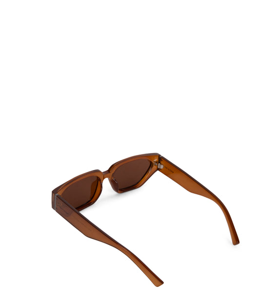 JUJU Geometric Recycled Sunglasses | Color: Brown - variant::brown