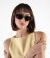 JUJU Geometric Recycled Sunglasses | Color: Tan - variant::clear