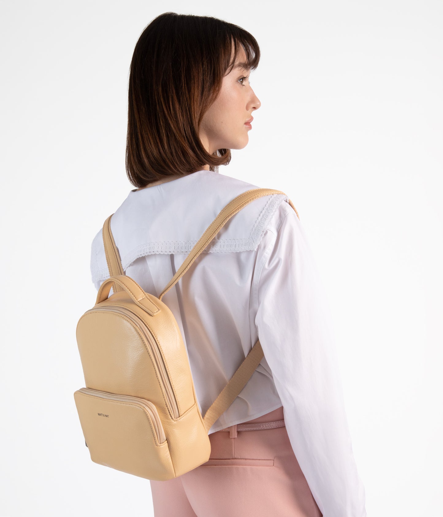 CAROSM Small Vegan Backpack - Theme | Color: Pink - variant::candy