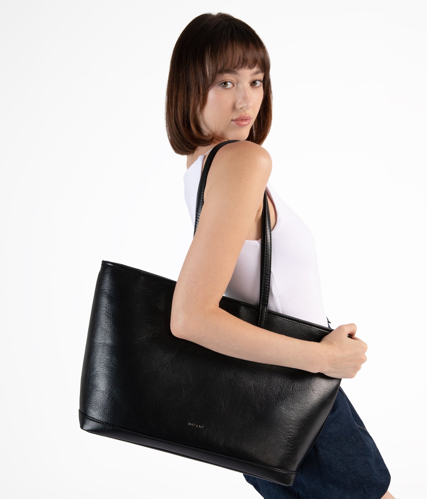 ELIZA Vegan Tote Bag - Theme | Color: Black - variant::black