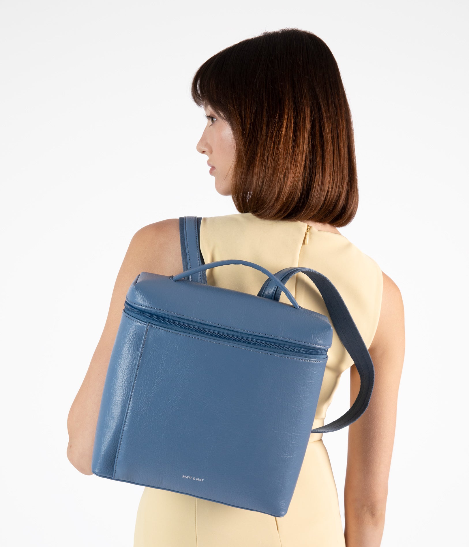 Matt & Nat Blue Backpack DEAN Vegan Backpack - Vintage | Matt & Nat Canada main image 3