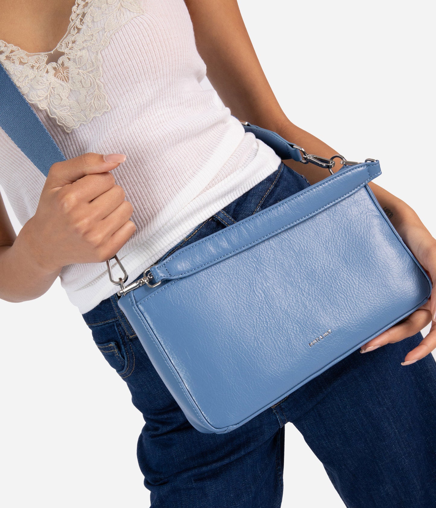 FENNE Vegan Convertible Crossbody Bag - Theme | Color: Blue - variant::indigo