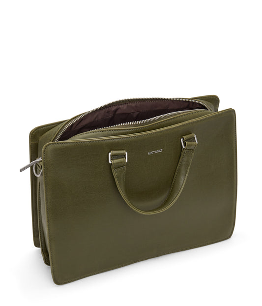 DAVID Vegan Briefcase - Vintage | Color: Green - variant::olive