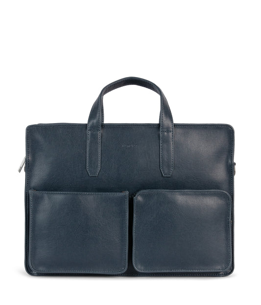 SOREN Vegan Briefcase - Vintage | Color: Blue - variant::midnight