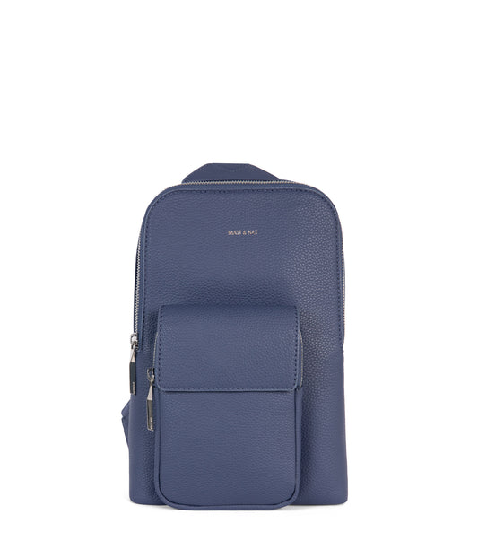 ALLAR Vegan Sling Bag - Grain | Color: Blue - variant::blueberry