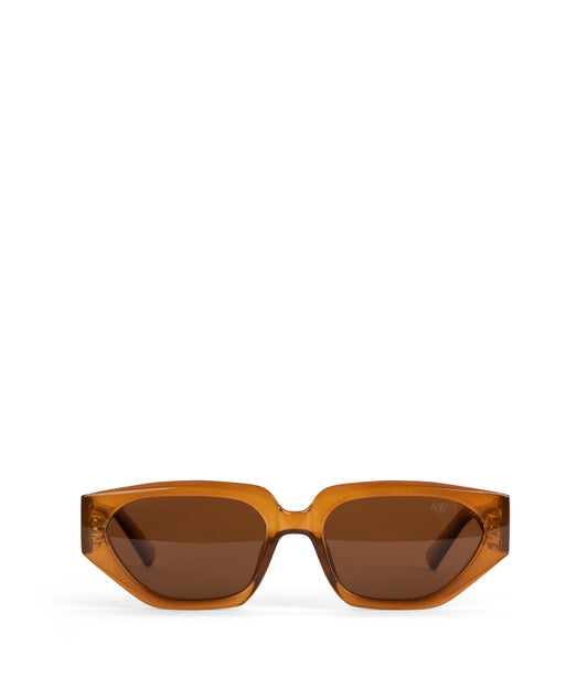 JUJU Geometric Recycled Sunglasses | Color: Brown - variant::brown